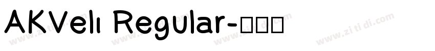 AKVeli Regular字体转换